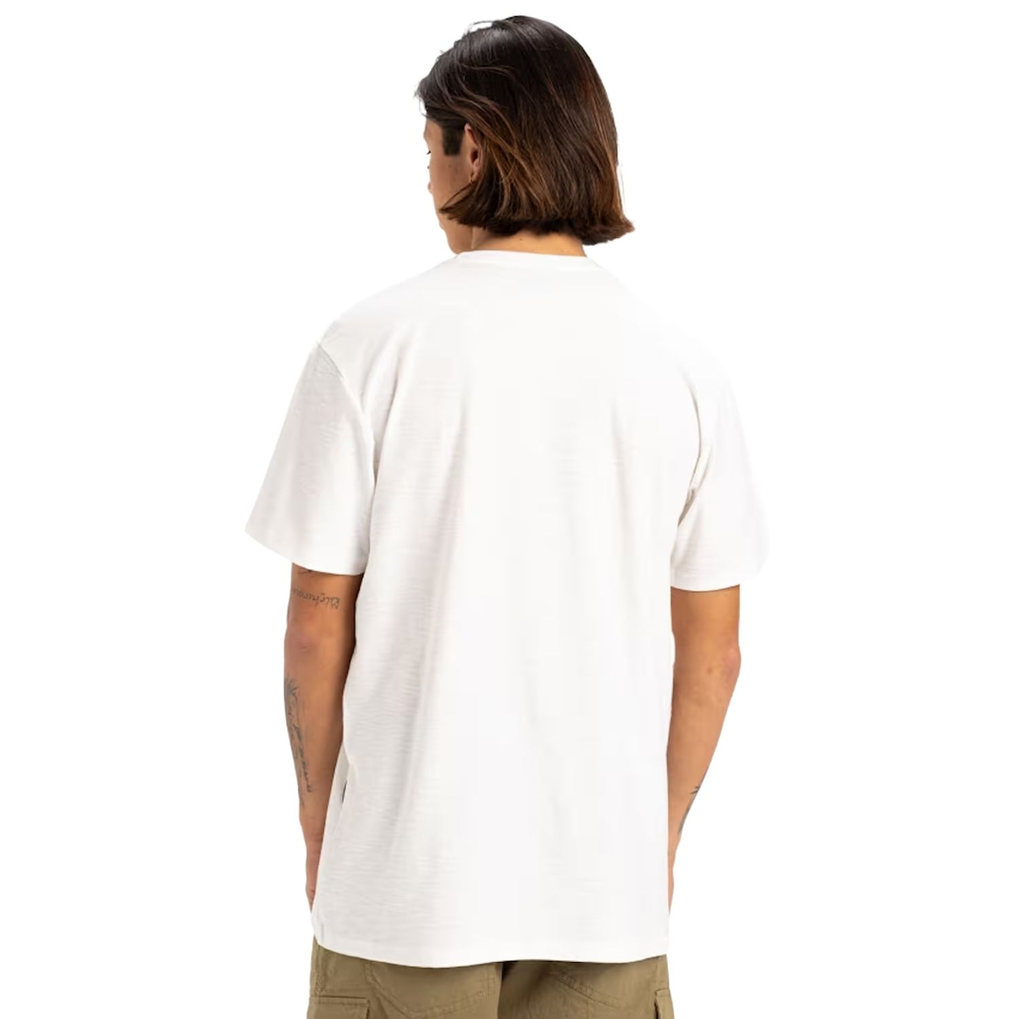 Quiksilver Slub Roundneck Erkek Beyaz Tişört