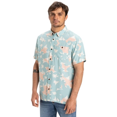  Quiksilver Safe Paradise Erkek Mavi Gömlek