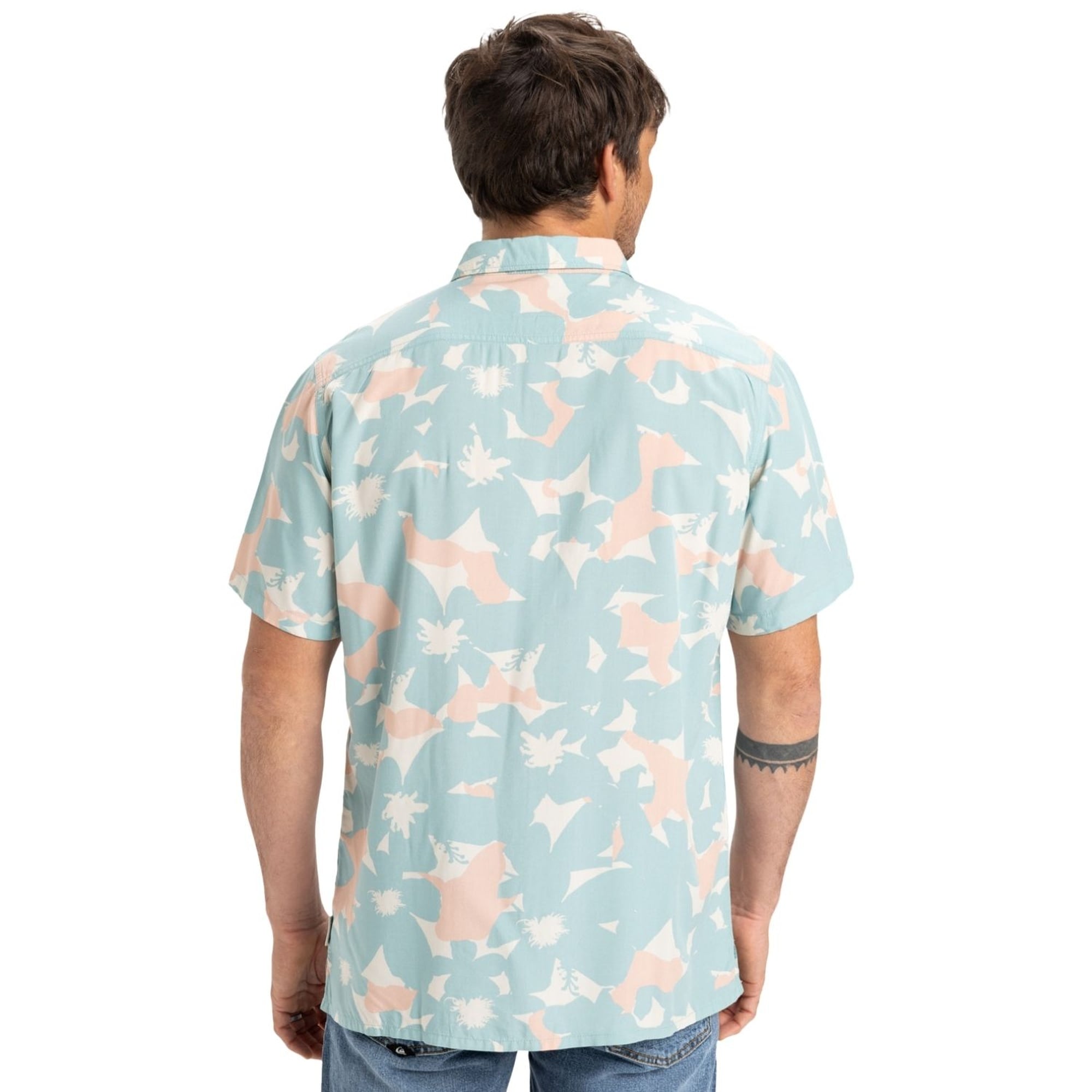 Quiksilver Safe Paradise Erkek Mavi Gömlek