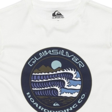  Quiksilver Evo Three Seas Yth Erkek Çocuk Beyaz Tişört