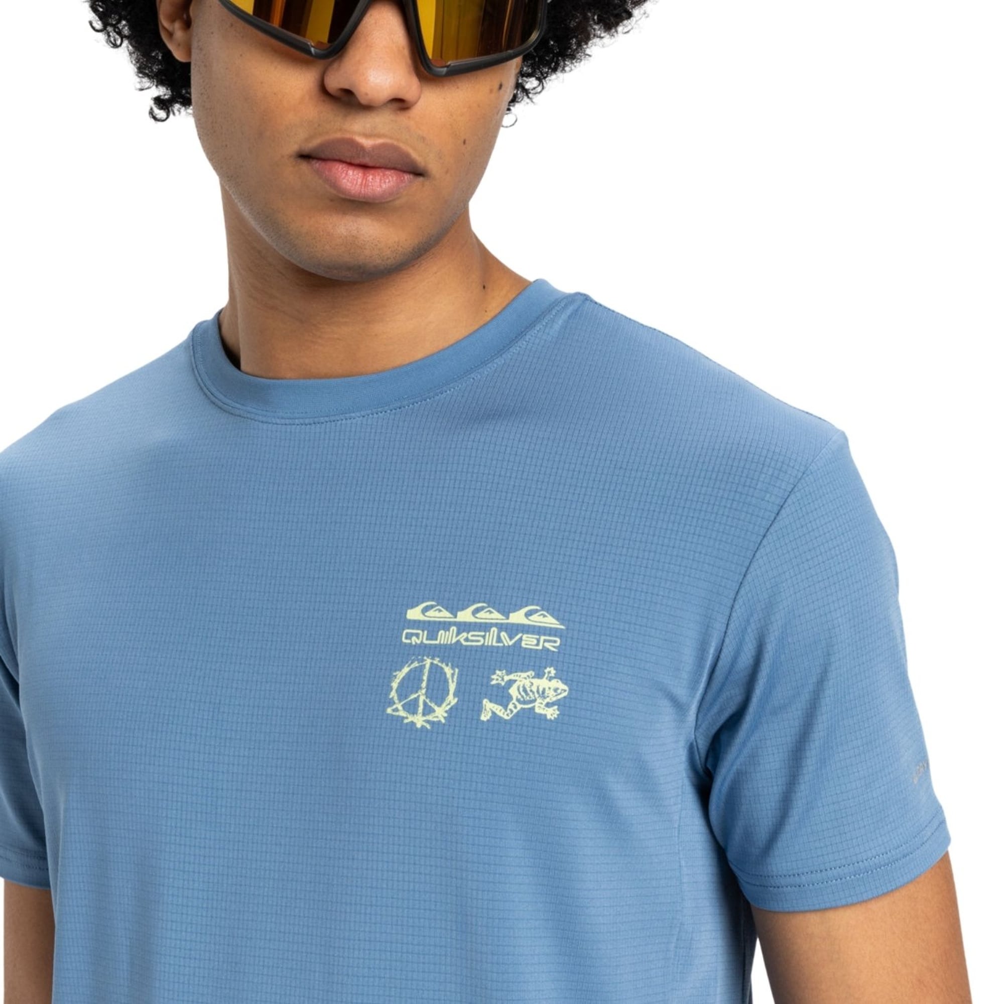 Quiksilver Lap Time Erkek Mavi Tişört