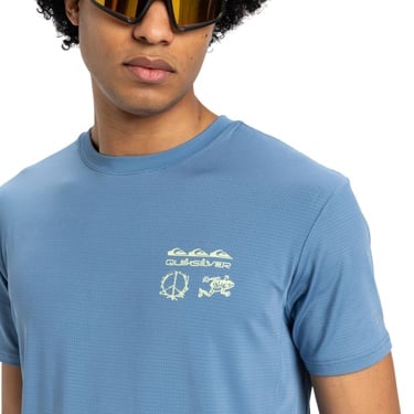  Quiksilver Lap Time Erkek Mavi Tişört
