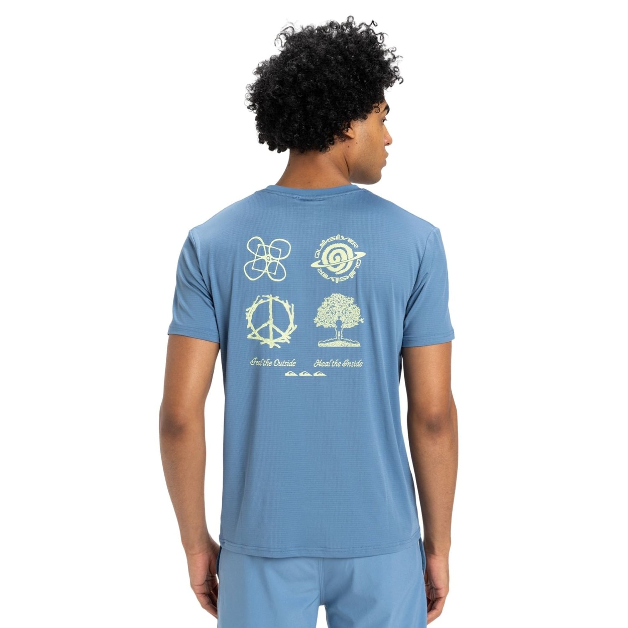 Quiksilver Lap Time Erkek Mavi Tişört