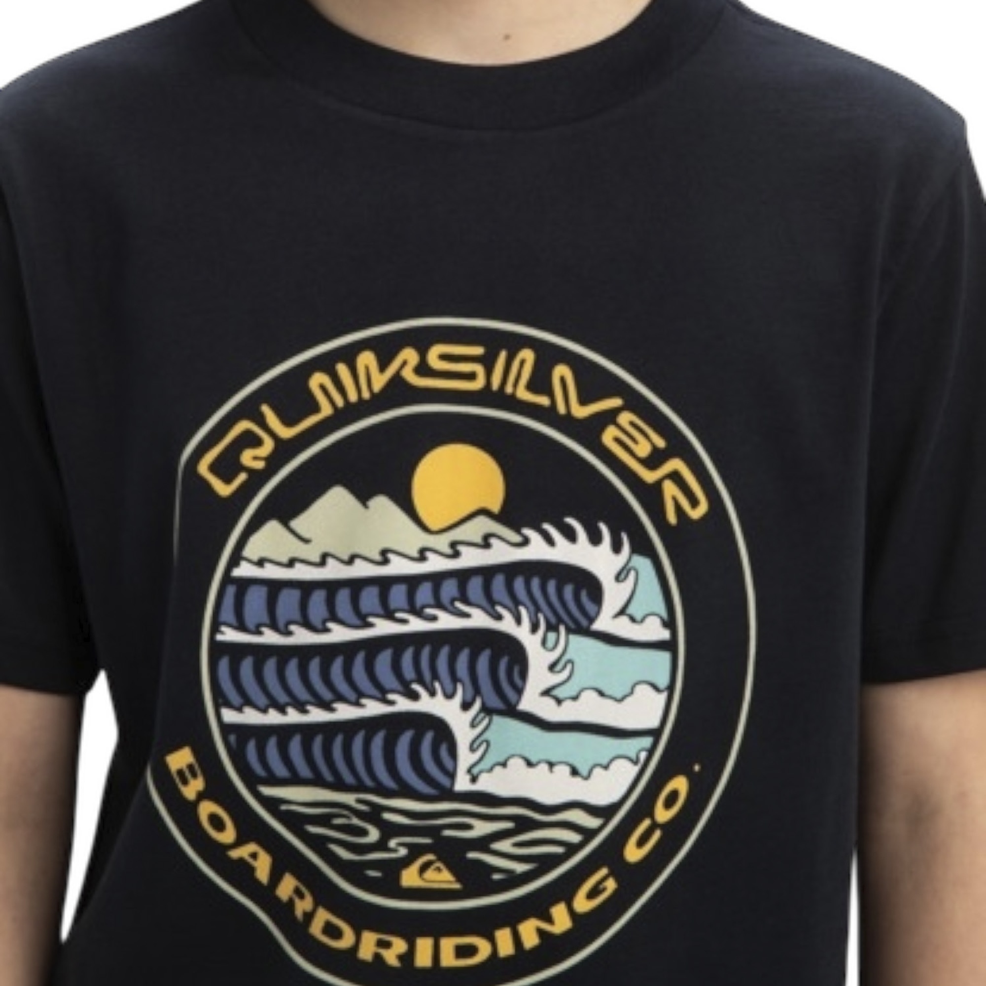 Quiksilver Evo Three Seas Yth Erkek Çocuk Siyah Tişört