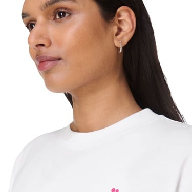  Sweaty Betty Wear The Damn Shorts Kadın Beyaz Tişört