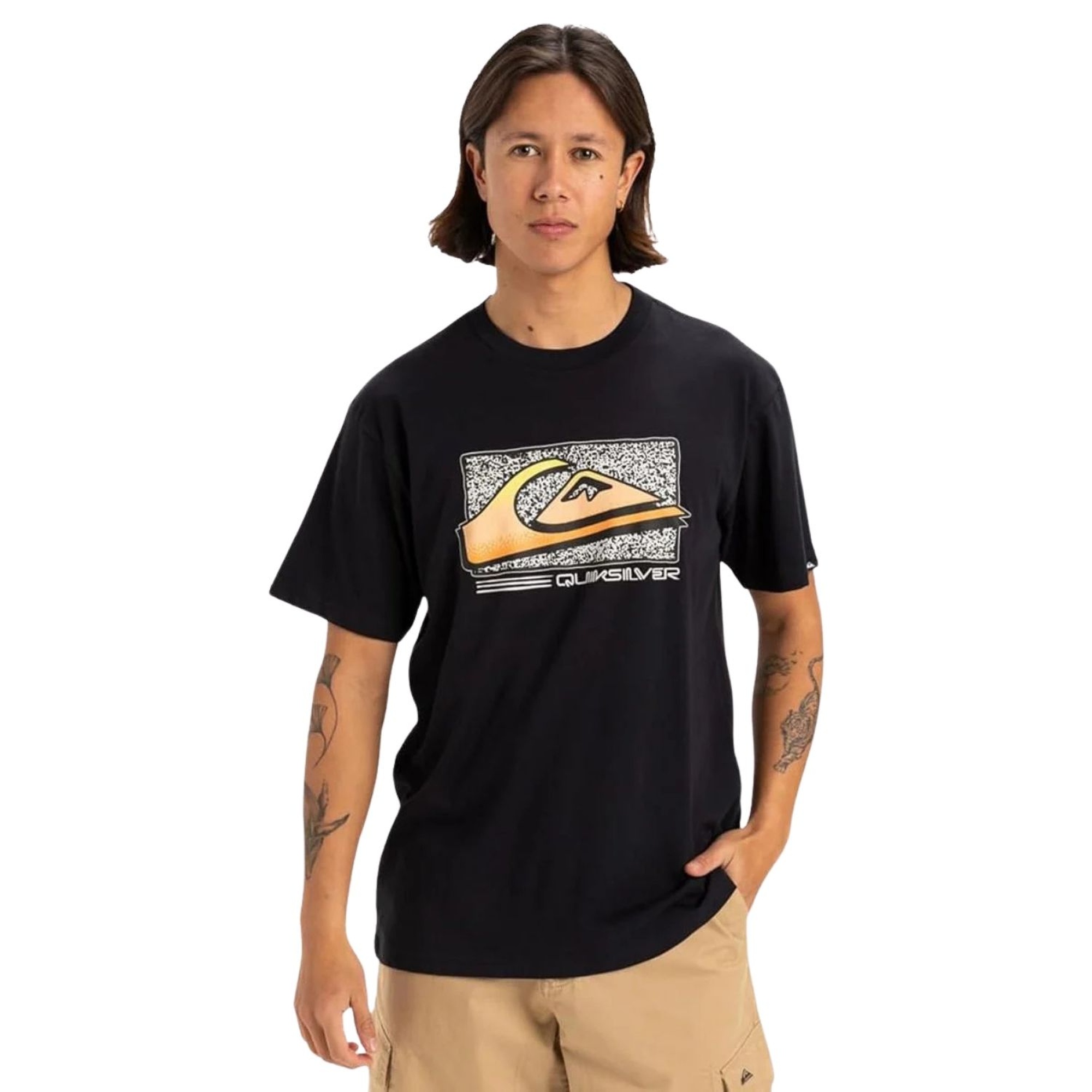 Quiksilver Retro Fade Erkek Siyah Tişört