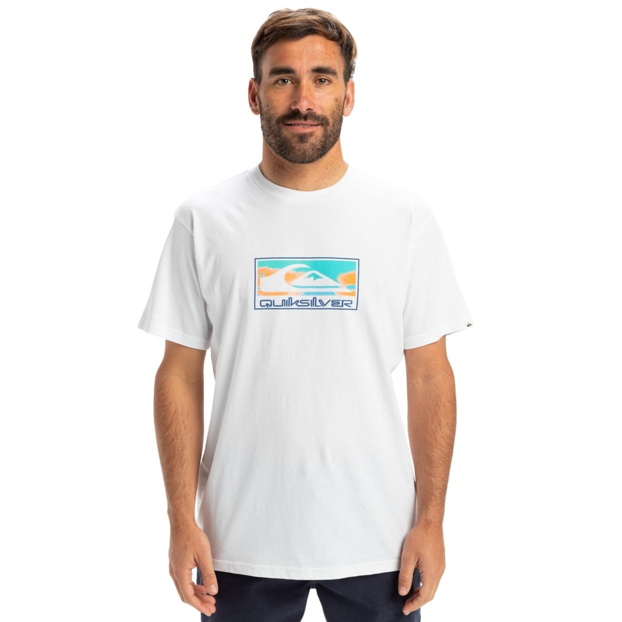 Quiksilver Ev Gradient Box Erkek Beyaz Tişört