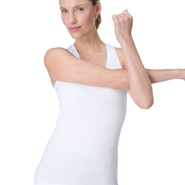  Sweaty Betty Athlete Seamless Workout Tank Kadın Beyaz Fitness Tişört