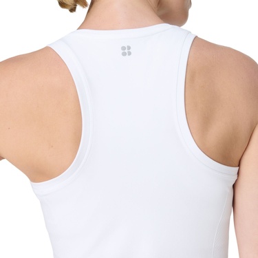  Sweaty Betty Athlete Seamless Workout Tank Kadın Beyaz Fitness Tişört