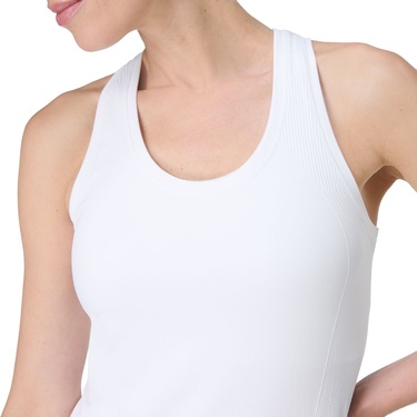  Sweaty Betty Athlete Seamless Workout Tank Kadın Beyaz Fitness Tişört