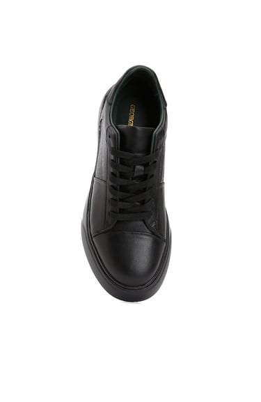  George Hogg Kadın Siyah Deri Sneaker