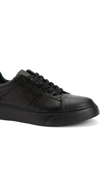  George Hogg Kadın Siyah Deri Sneaker