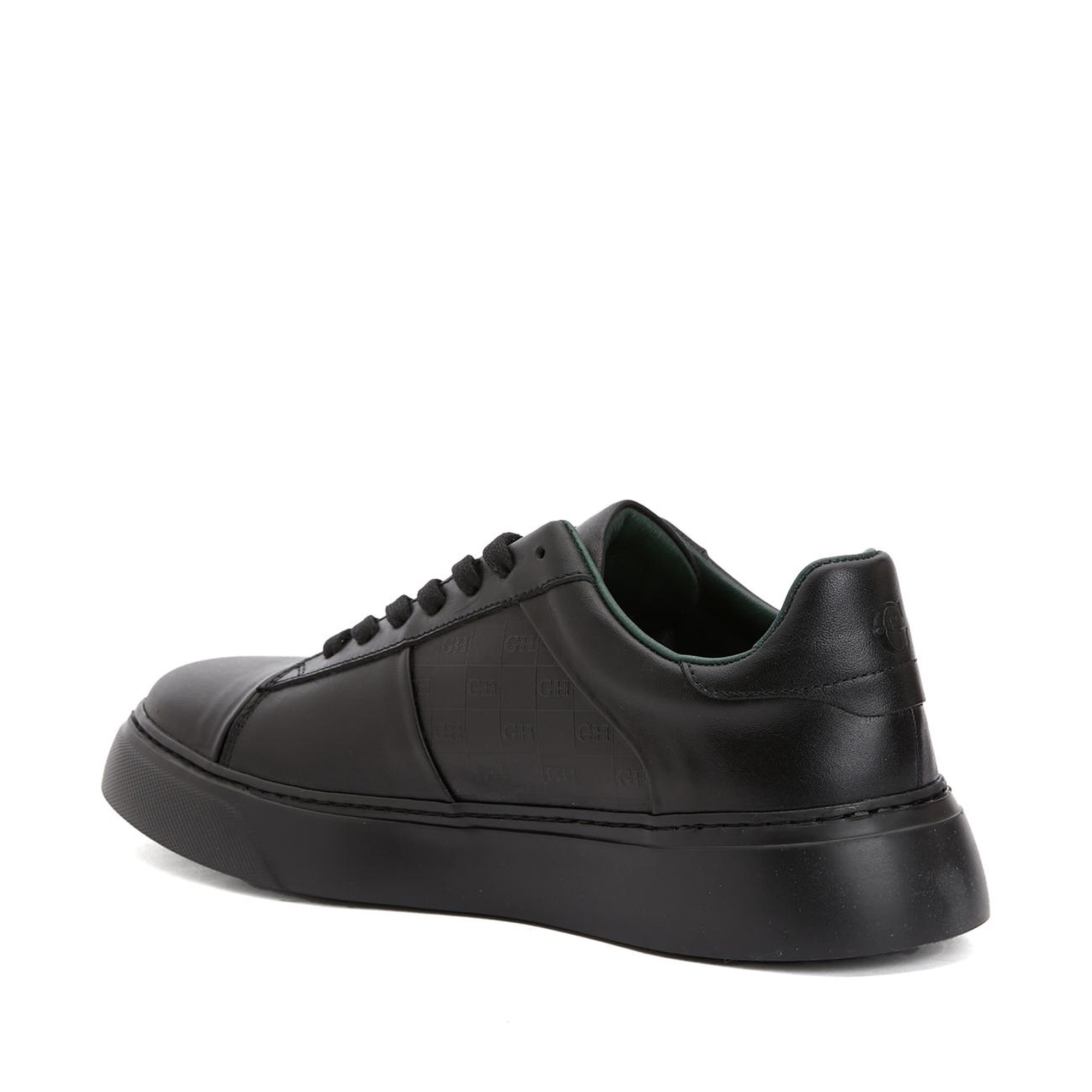 George Hogg Kadın Siyah Deri Sneaker