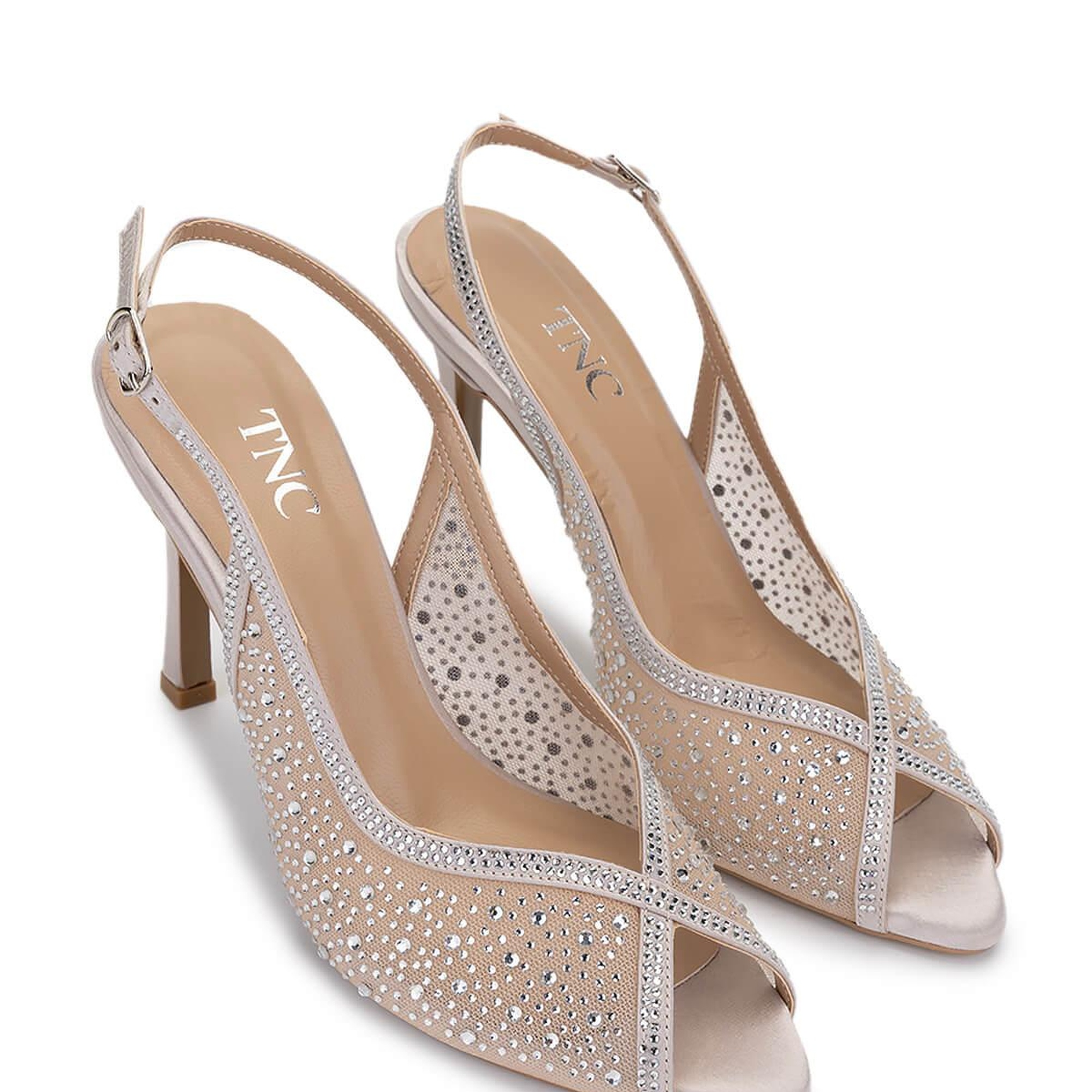 Tamer Tanca Kadın Vegan Bej Topuklu Ayakkabı