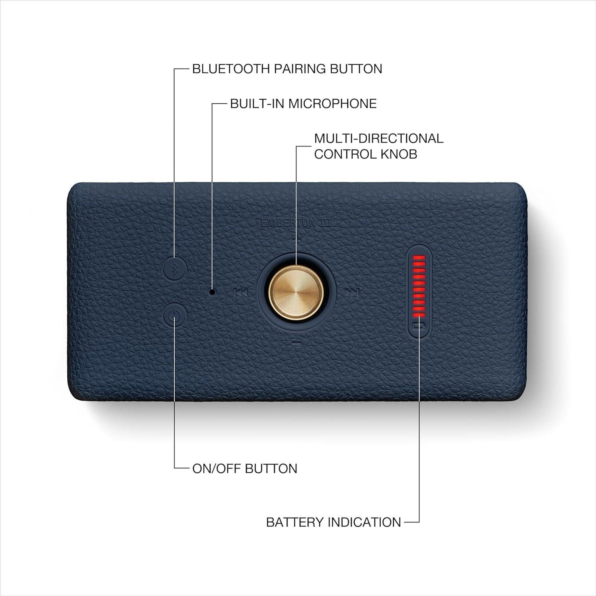 Marshall Emberton III Bluetooth Hoparlör, Midnight Blue