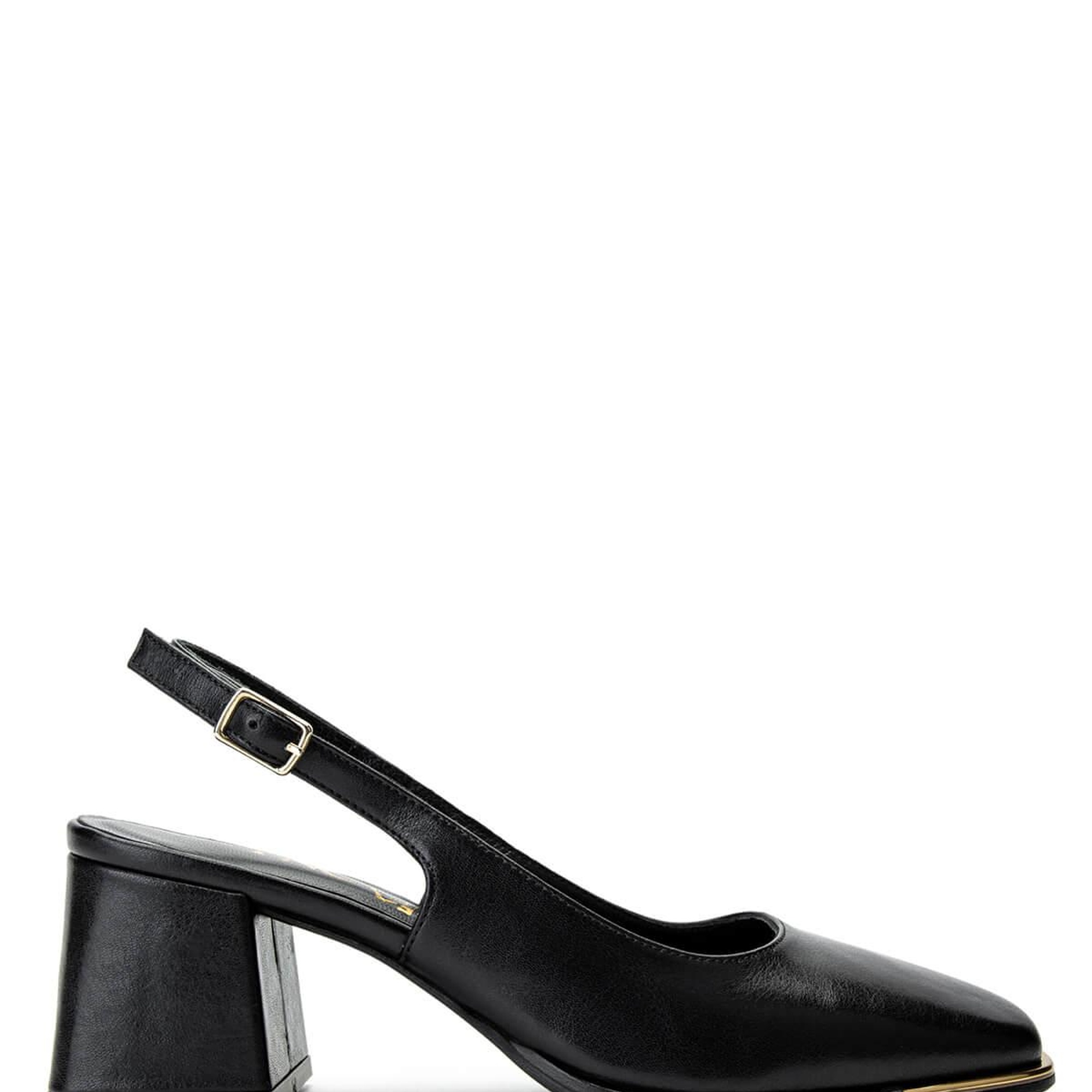 Tamer Tanca Kadın Hakiki Deri Siyah Deri Topuklu Ayakkabı