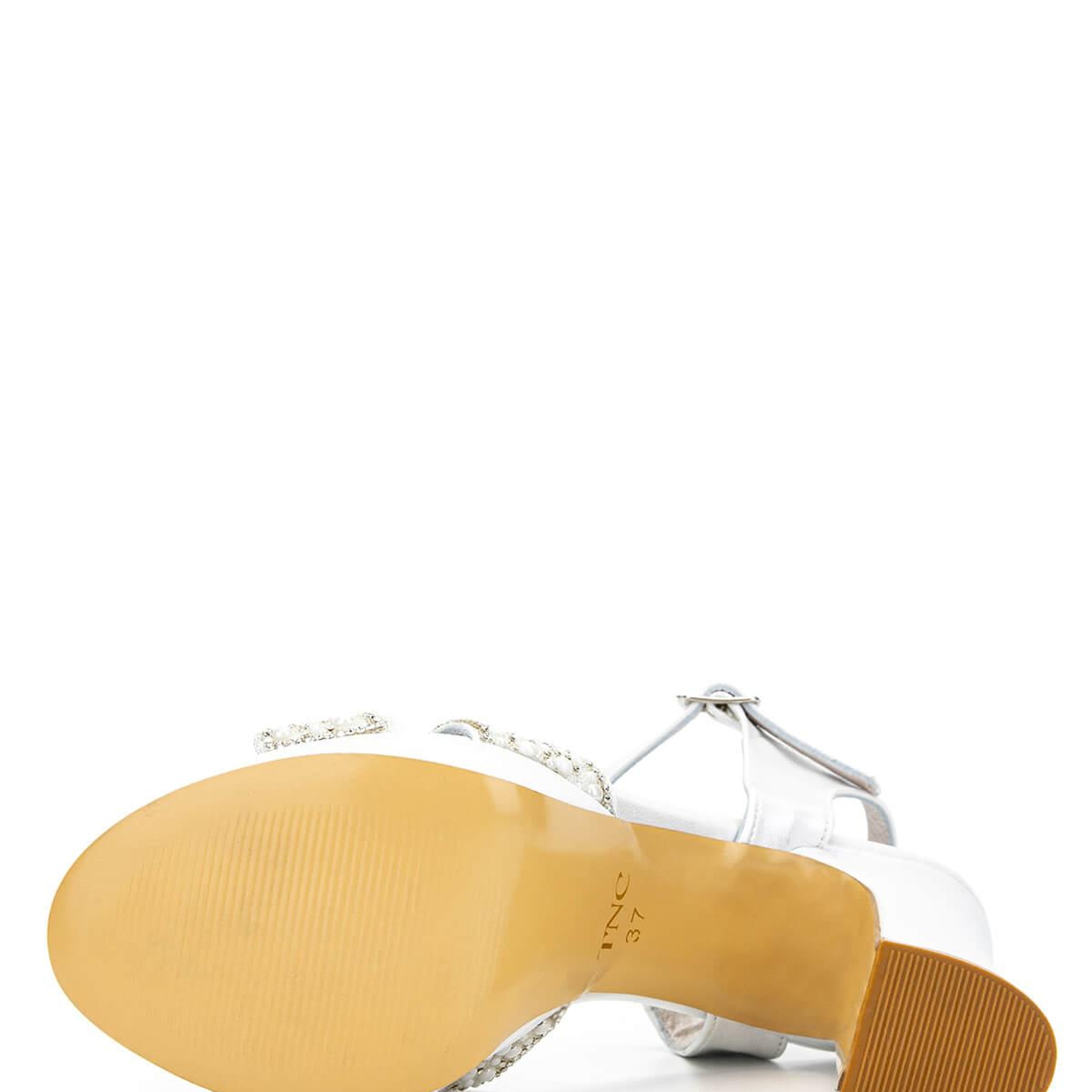 Tamer Tanca Kadın Vegan Beyaz Sedef Topuklu Ayakkabı