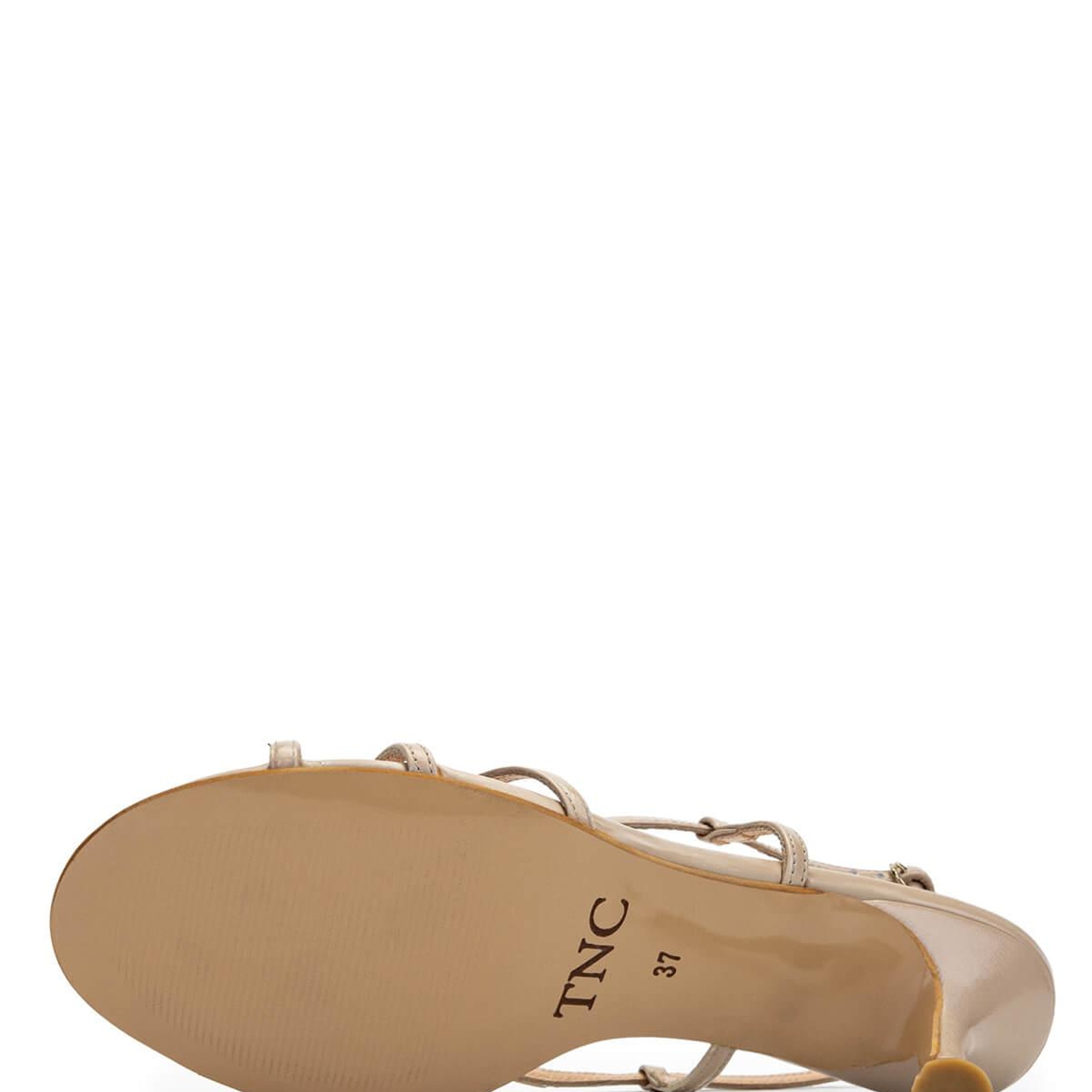 Tamer Tanca Kadın Hakiki Deri Bej Rugan Topuklu Ayakkabı