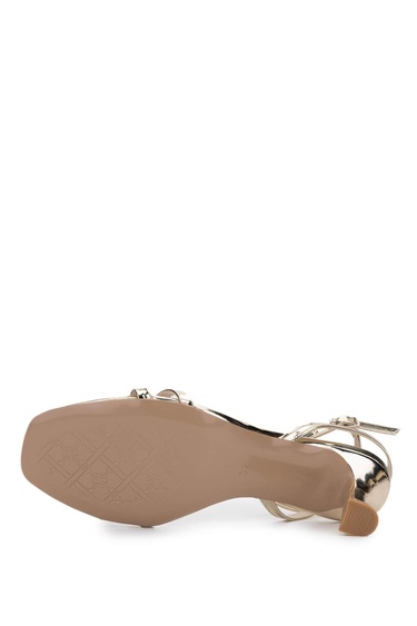  Tamer Tanca Kadın Vegan Altın Topuklu Ayakkabı