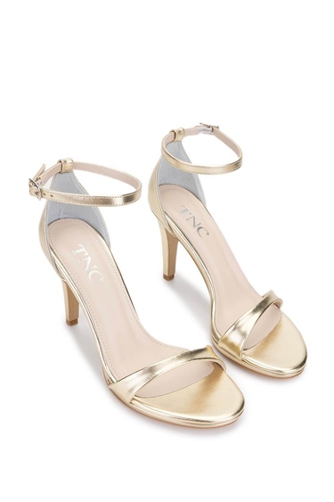  Tamer Tanca Kadın Vegan Dore Topuklu Ayakkabı