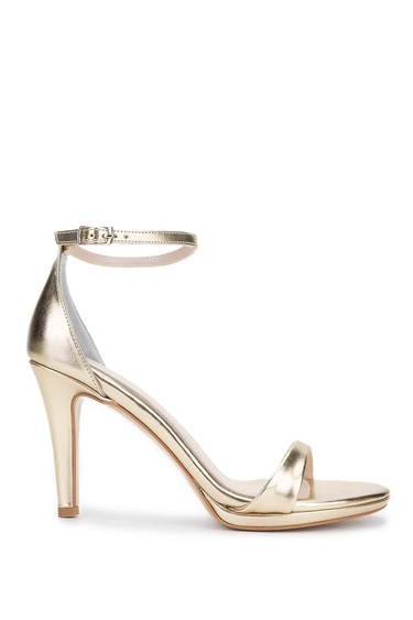  Tamer Tanca Kadın Vegan Dore Topuklu Ayakkabı