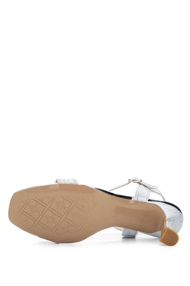  Tamer Tanca Kadın Vegan Gri Topuklu Ayakkabı