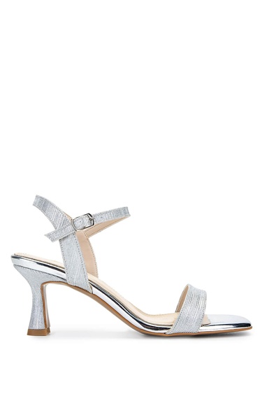  Tamer Tanca Kadın Vegan Gri Topuklu Ayakkabı