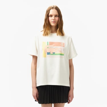  Lacoste Classic Kadın Beyaz T-Shirt