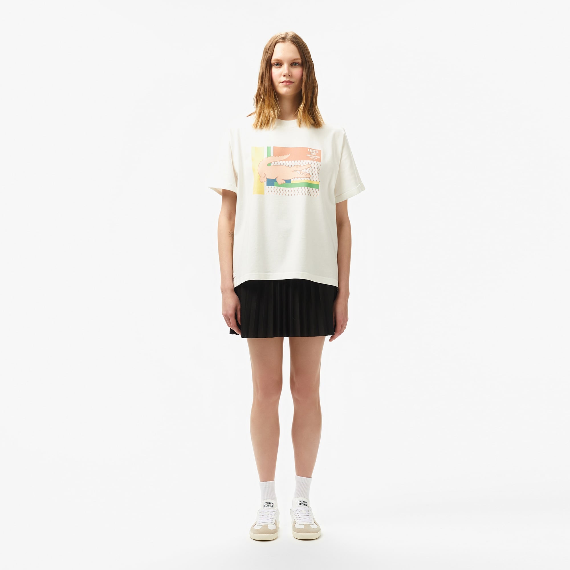 Lacoste Classic Kadın Beyaz T-Shirt