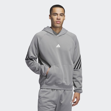  adidas Select Foundation Fleece Erkek Gri Basketbol Sweatshirt