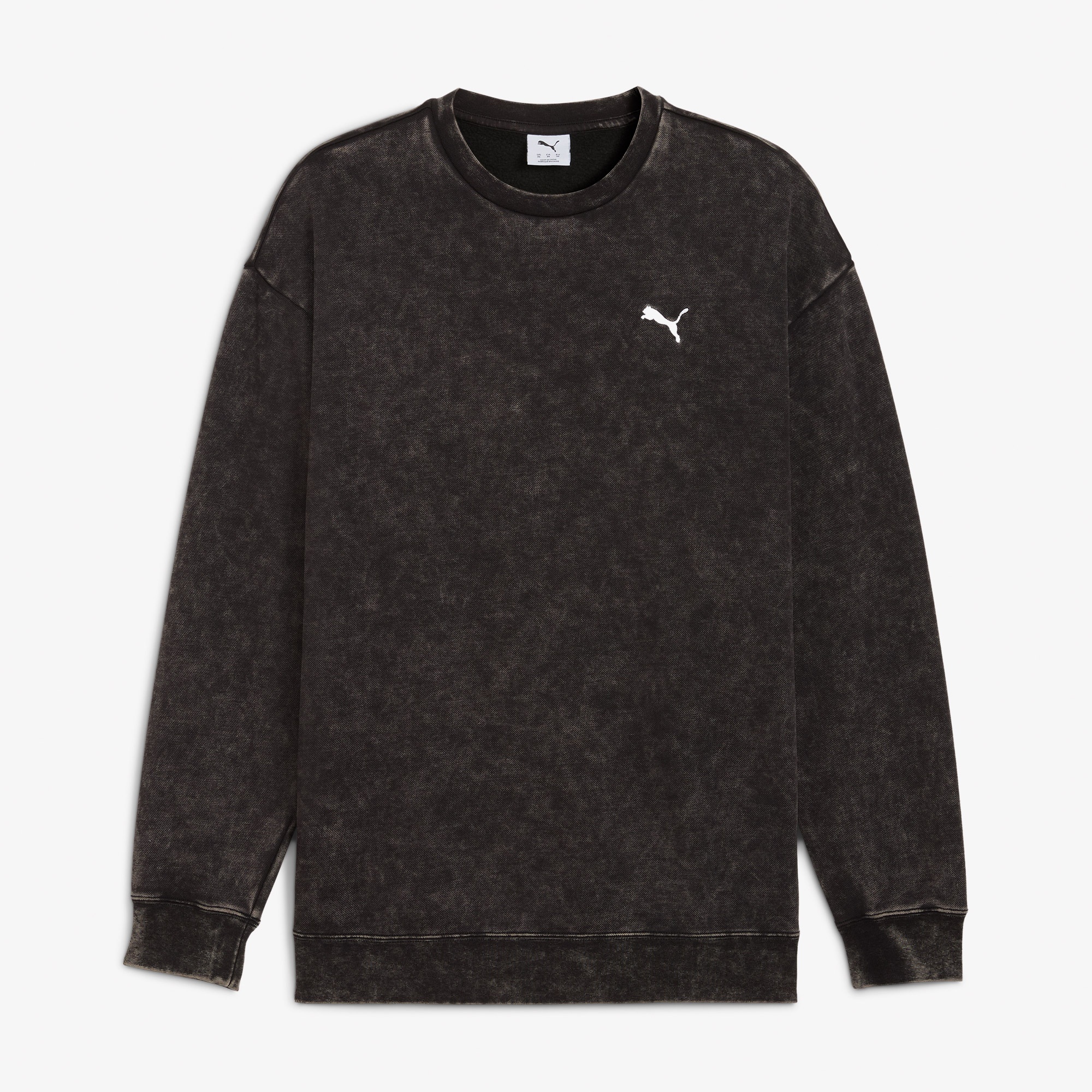 Puma Ess Elevated Wash Crew Erkek Siyah Sweatshirt