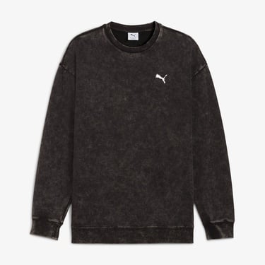  Puma Ess Elevated Wash Crew Erkek Siyah Sweatshirt