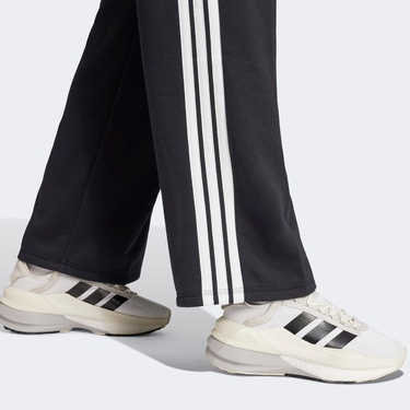  adidas Essentials 3 Stripes Open Hem French Terry Kadın Siyah Eşofman Altı