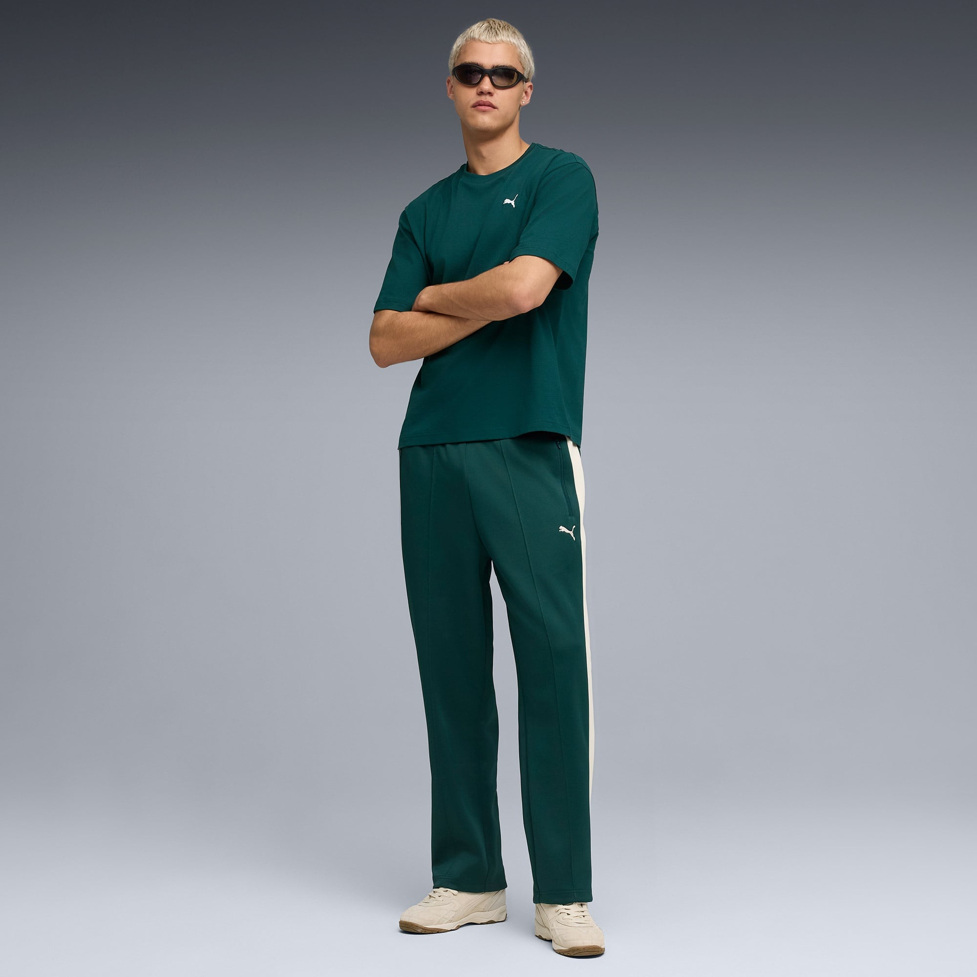 Puma T7 Always On Track Erkek Yeşil Eşofman Altı