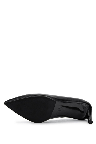  Tamer Tanca Kadın Hakiki Deri Siyah Deri Topuklu Ayakkabı