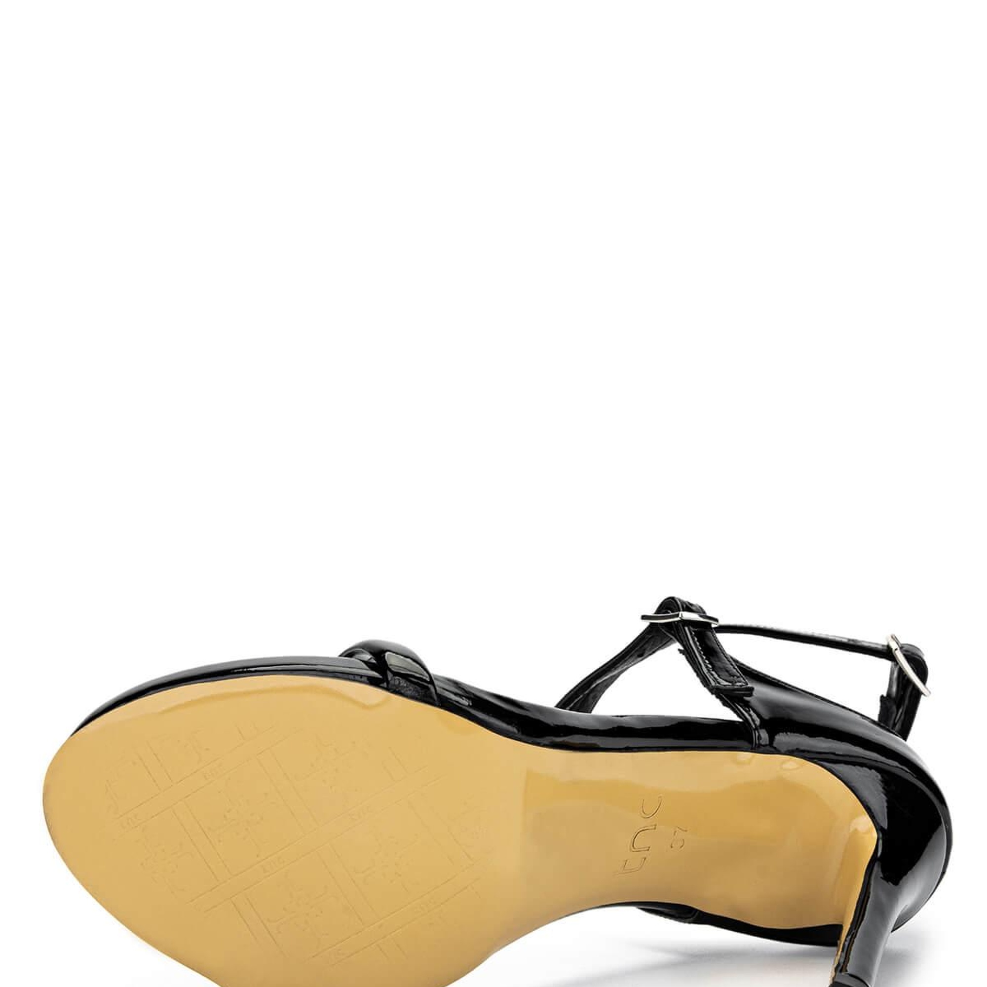 Tamer Tanca Kadın Vegan Siyah Rugan Topuklu Ayakkabı