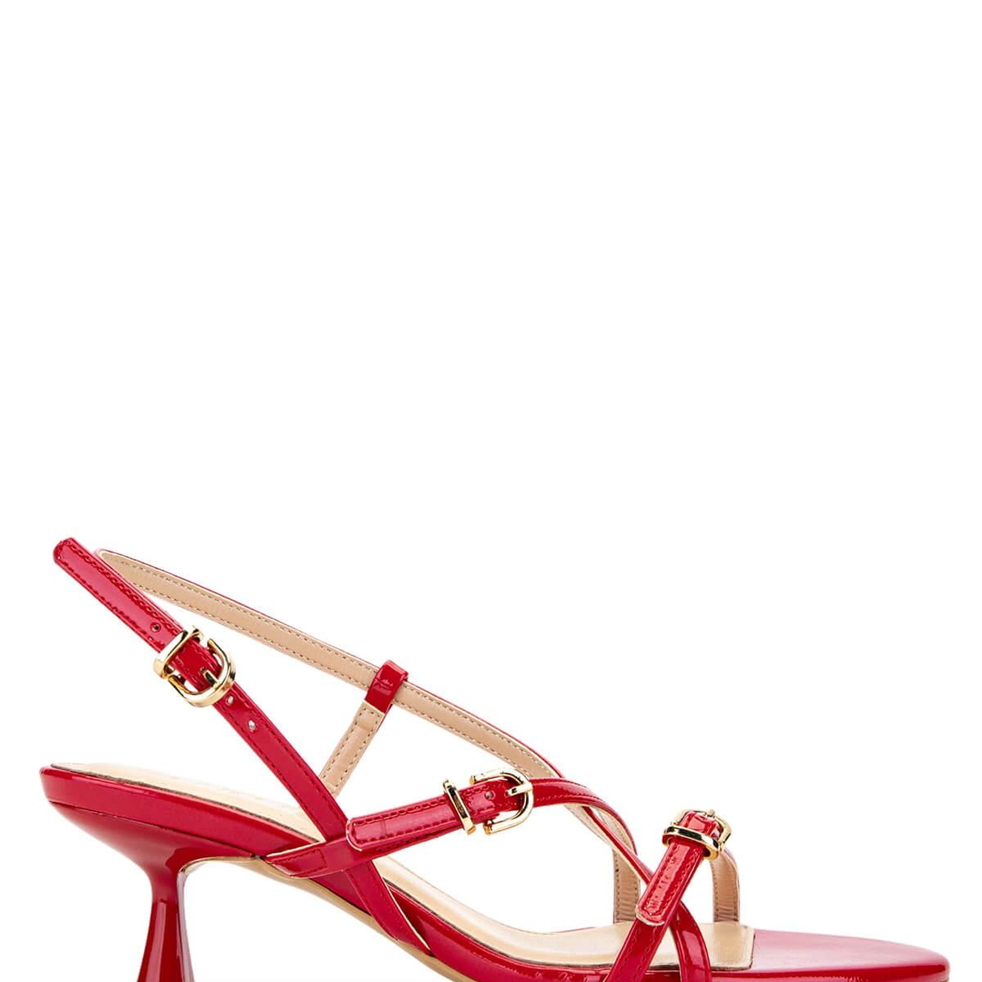 Tamer Tanca Kadın Hakiki Deri Kırmızı Rugan Topuklu Ayakkabı