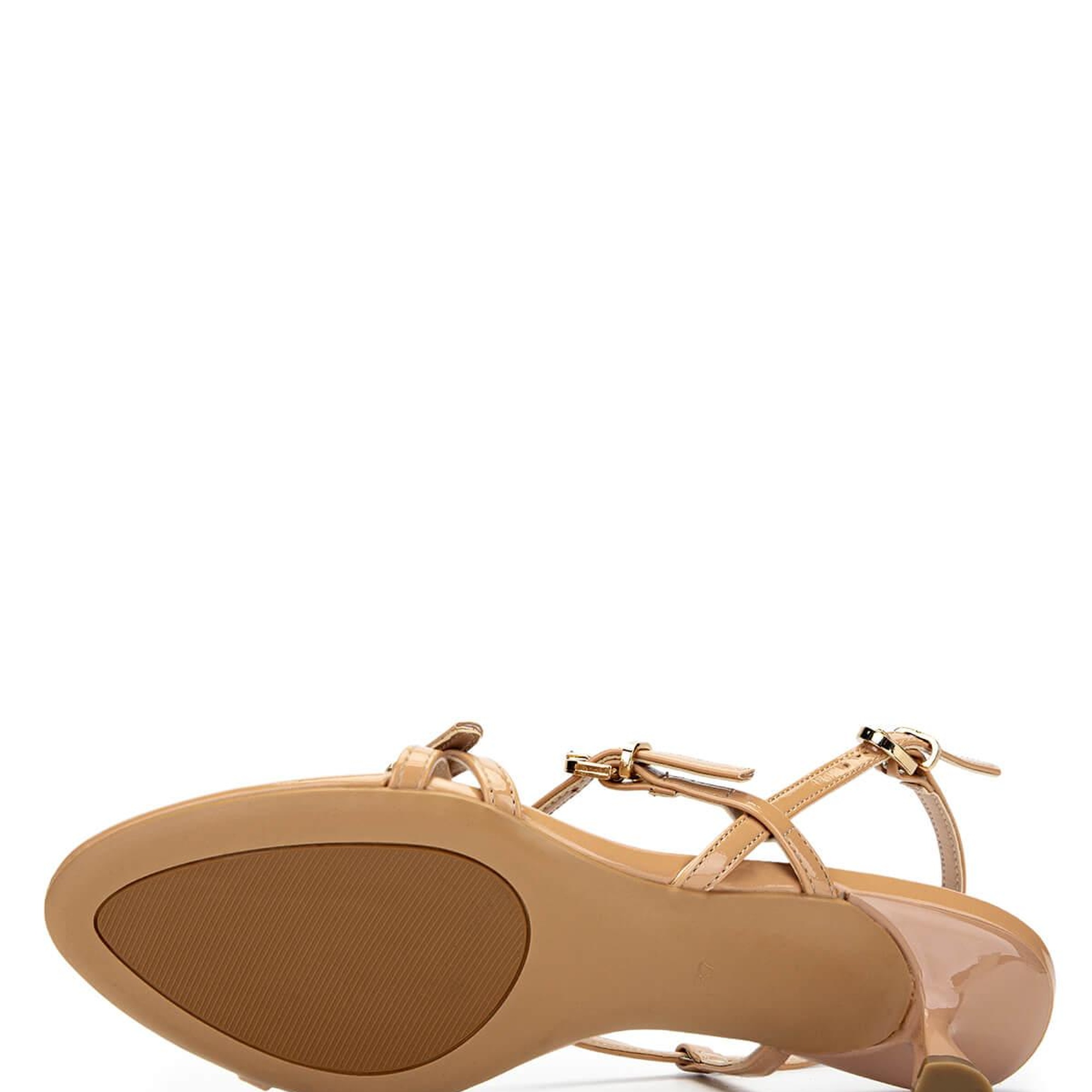 Tamer Tanca Kadın Hakiki Deri Bej Rugan Topuklu Ayakkabı