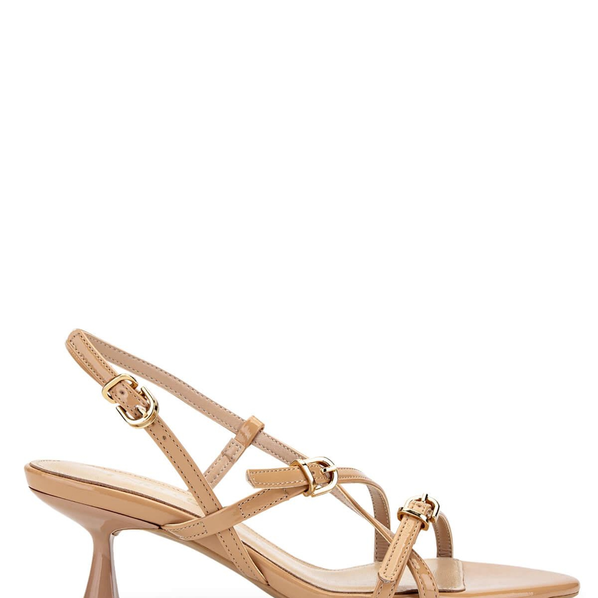 Tamer Tanca Kadın Hakiki Deri Bej Rugan Topuklu Ayakkabı