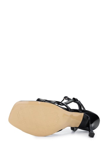  Tamer Tanca Kadın Vegan Siyah Topuklu Ayakkabı