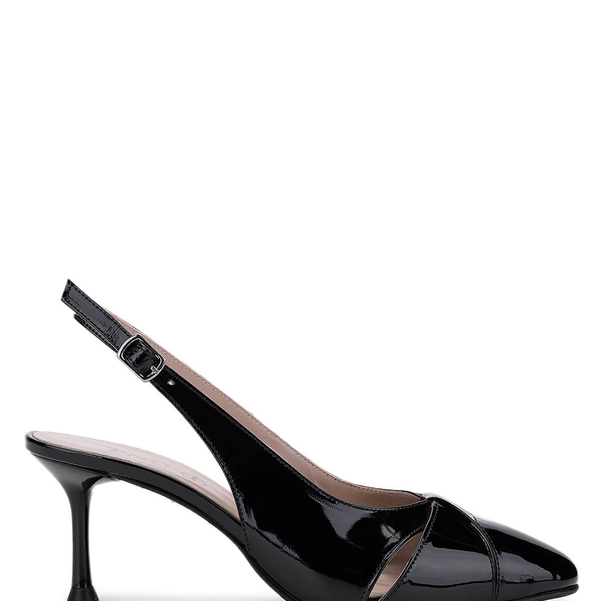 Tamer Tanca Kadın Hakiki Deri Siyah Rugan Topuklu Ayakkabı