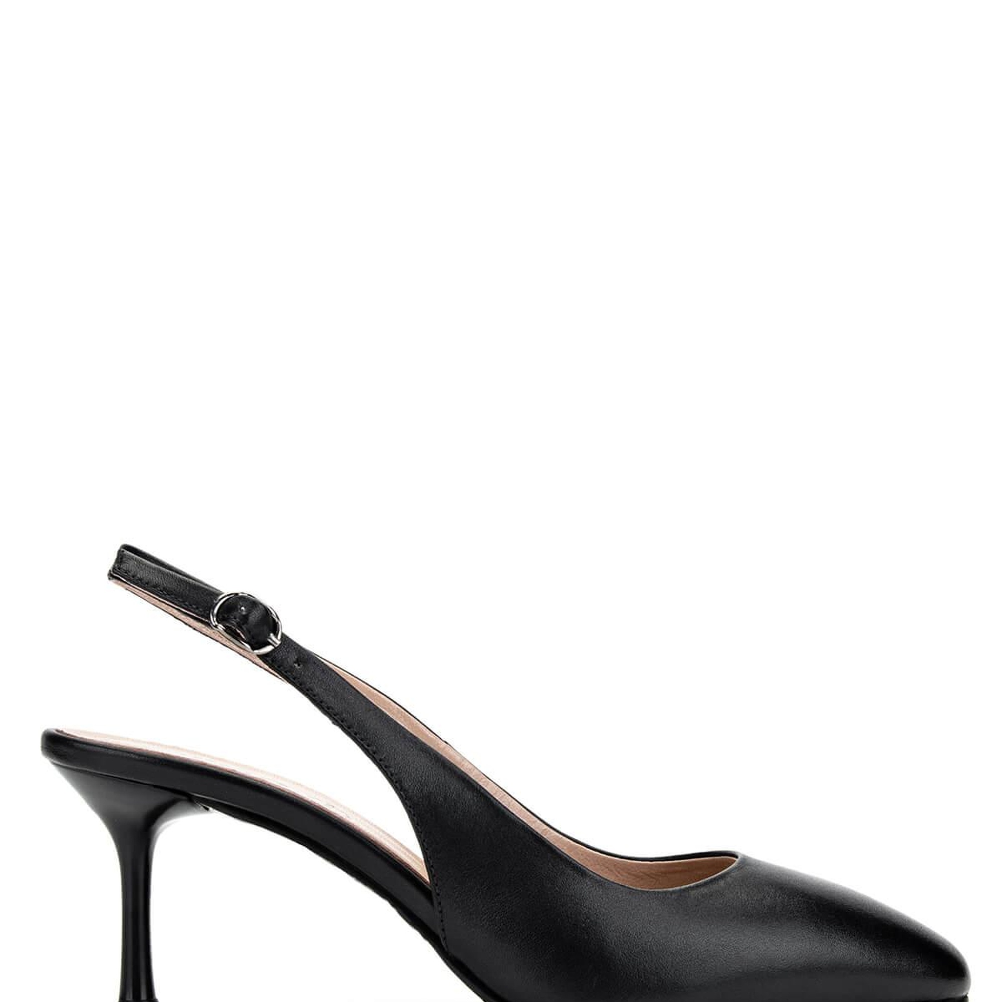 Tamer Tanca Kadın Hakiki Deri Siyah Deri Topuklu Ayakkabı