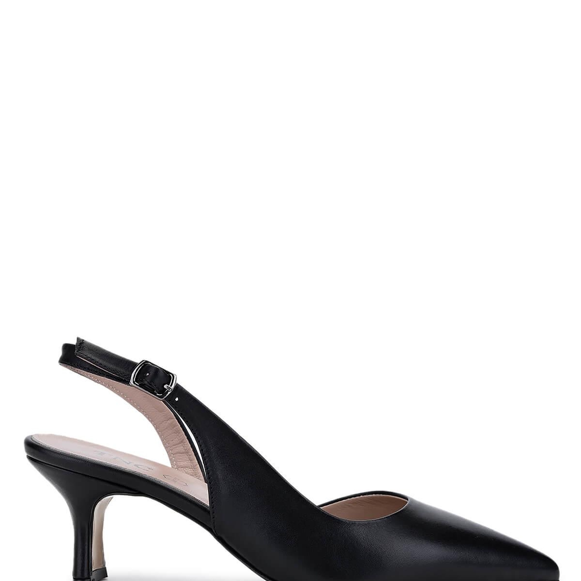 Tamer Tanca Kadın Hakiki Deri Siyah Deri Topuklu Ayakkabı