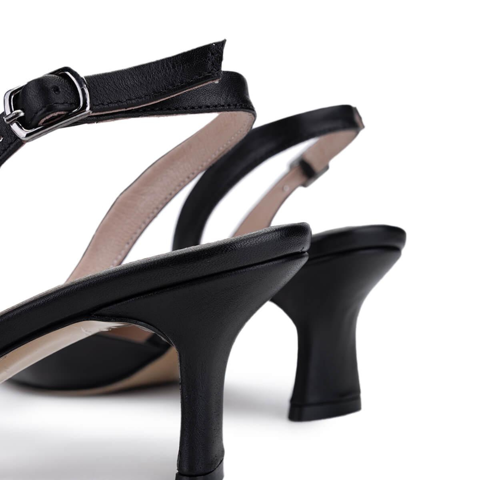 Tamer Tanca Kadın Hakiki Deri Siyah Deri Topuklu Ayakkabı