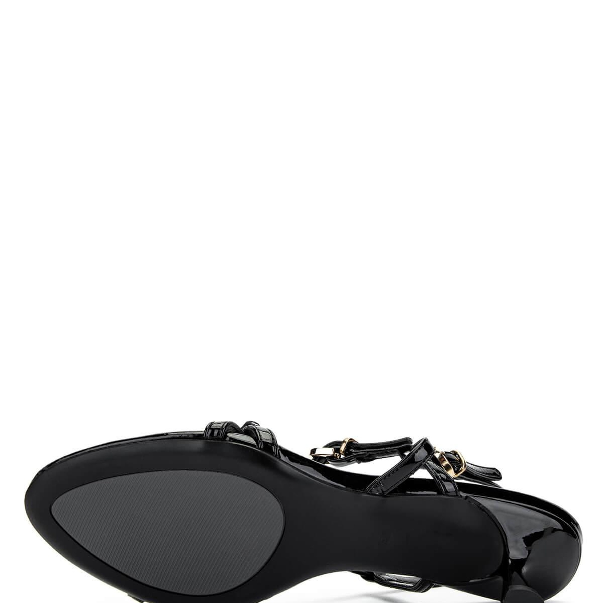 Tamer Tanca Kadın Hakiki Deri Siyah Rugan Topuklu Ayakkabı