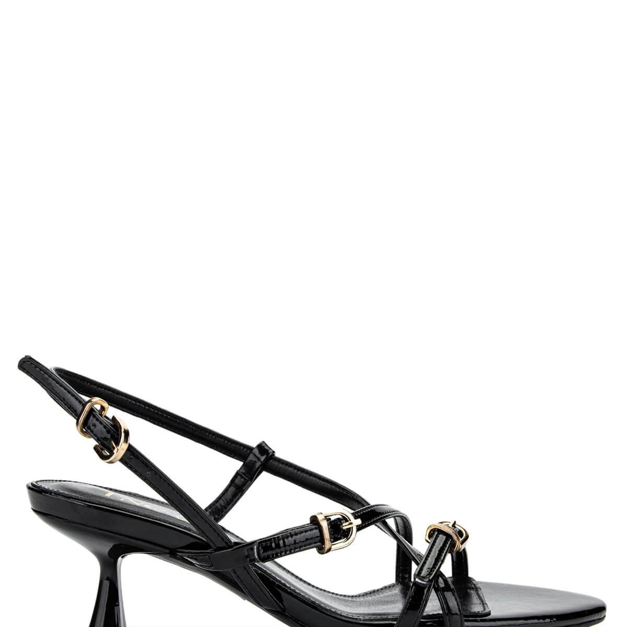 Tamer Tanca Kadın Hakiki Deri Siyah Rugan Topuklu Ayakkabı