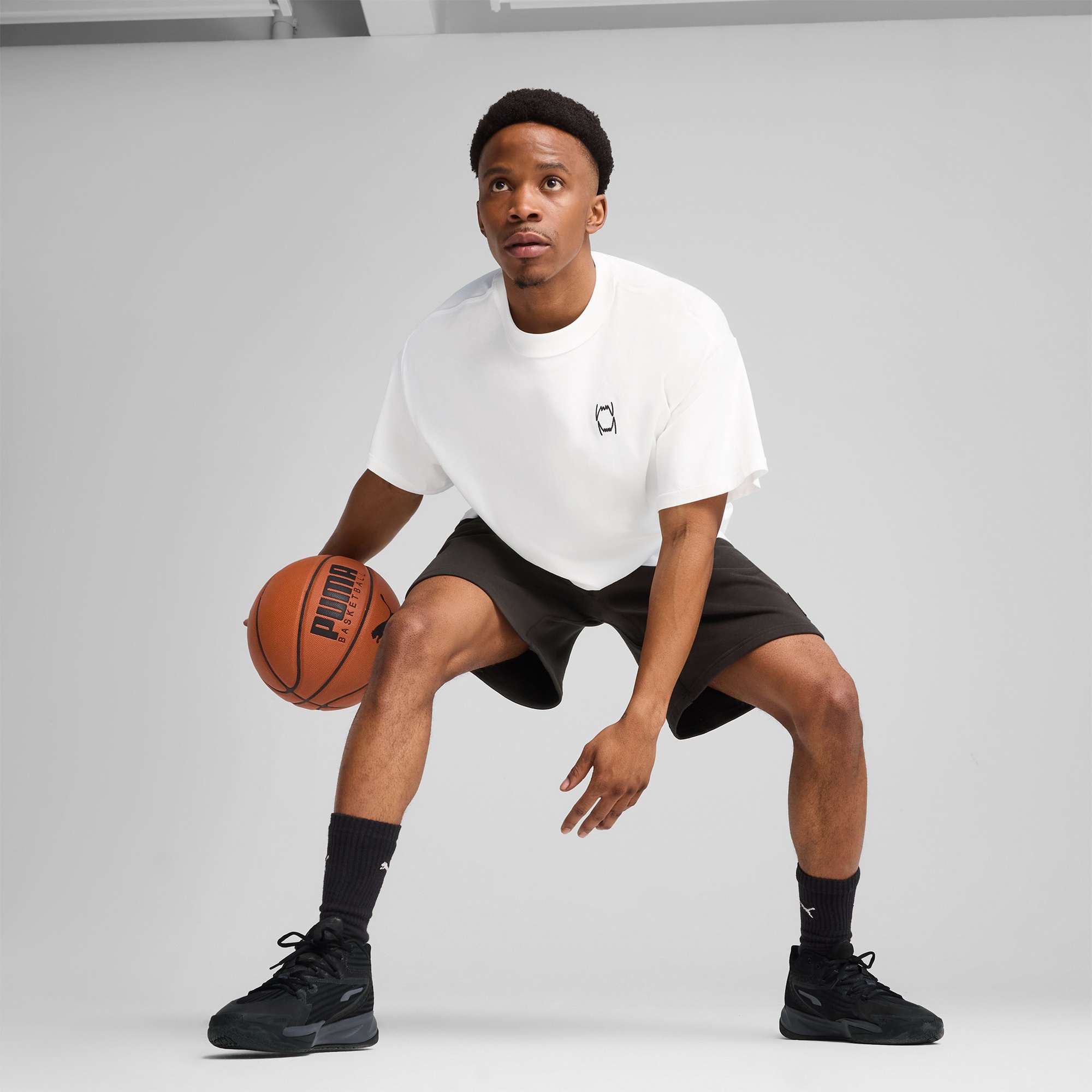 Puma Pivot 3 0 Erkek Beyaz Basketbol T-Shirt