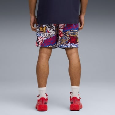  Puma Hooperhotline Aop 7 Erkek Kırmızı Basketbol Şortu