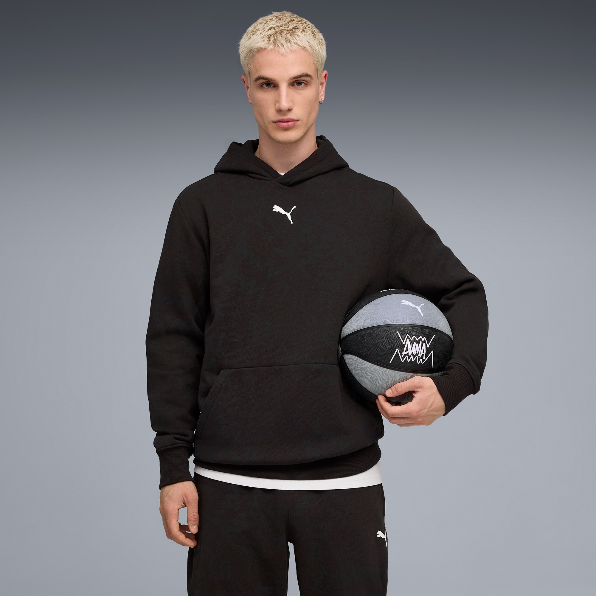 Puma Teamjaws Post Game Erkek Siyah Basketbol Sweatshirt