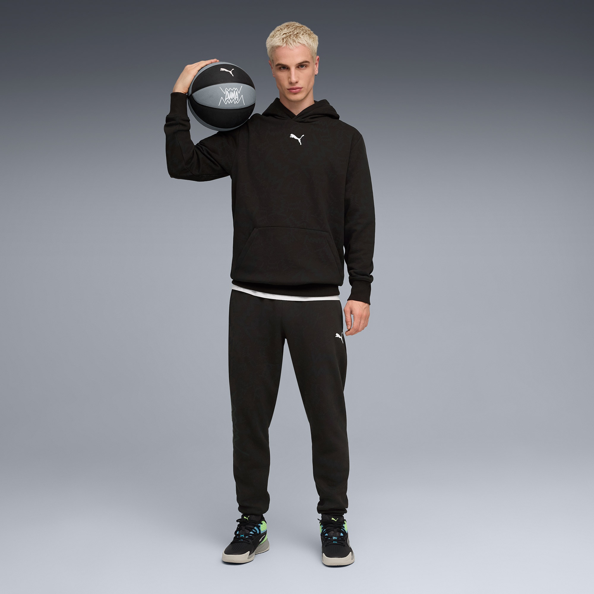 Puma Teamjaws Post Game Erkek Siyah Basketbol Sweatshirt